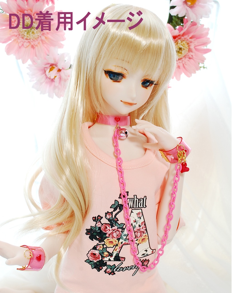 チョーカーとブレスレットをcuteにつなげて♡ Blue