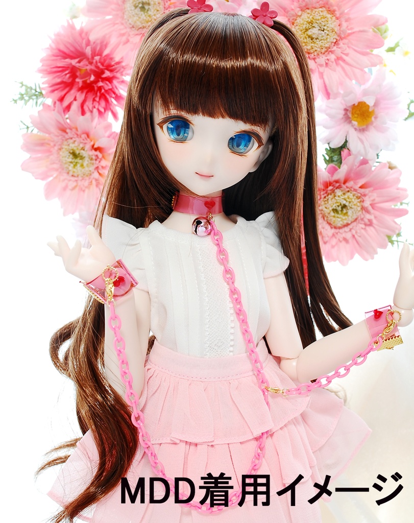 チョーカーとブレスレットをcuteにつなげて♡ Blue