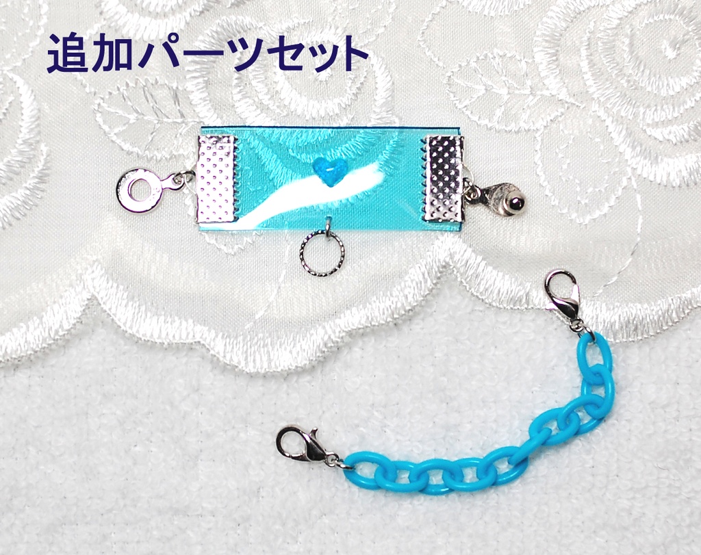 チョーカーとブレスレットをcuteにつなげて♡ Blue
