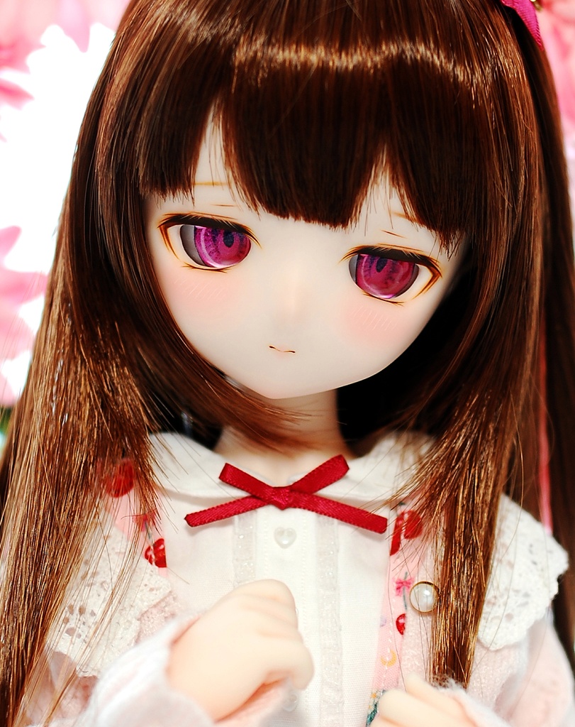 【展示】DDH-01(セミホワイト肌)カスタムヘッド+自作レジンアイ2組