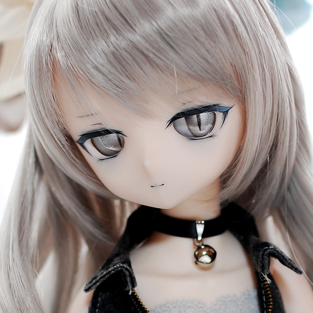 【展示】DDH-01(セミホワイト肌)カスタムヘッド+レジンアイ2組+アクセサリー1種
