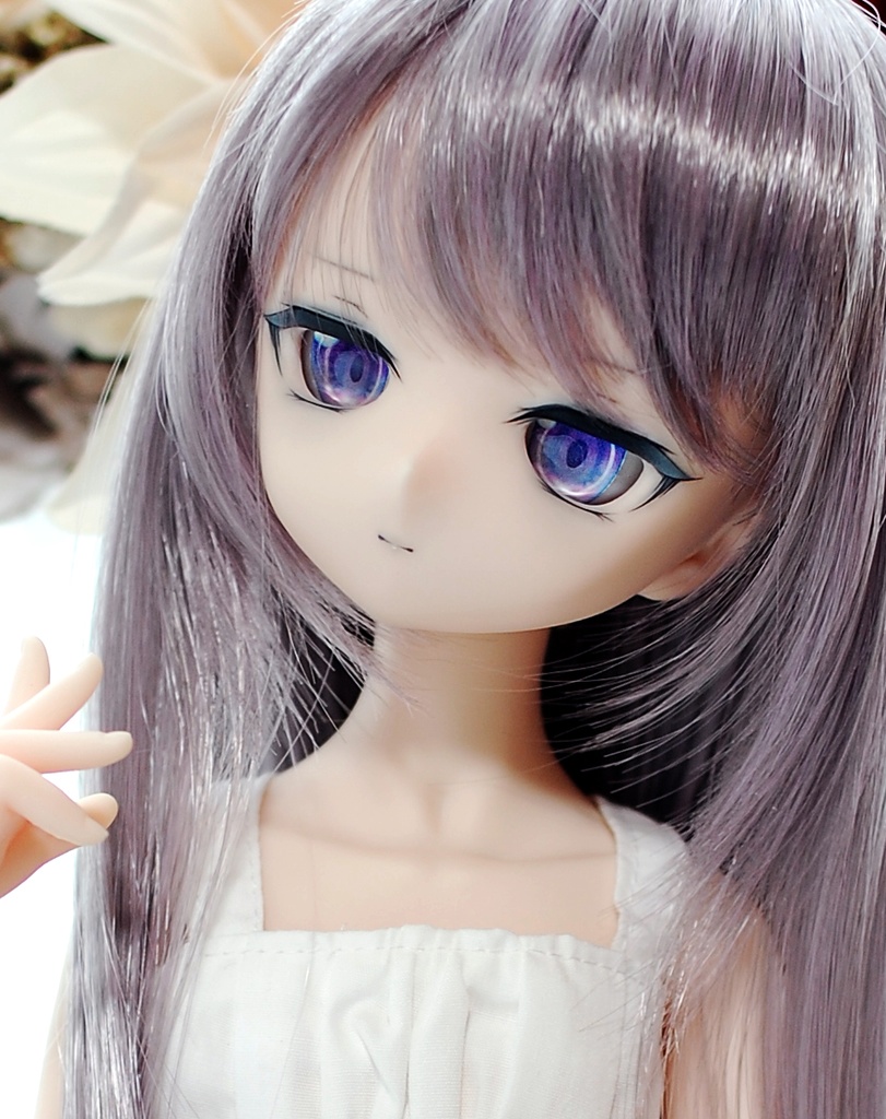 【展示】DDH-01(セミホワイト肌)カスタムヘッド+レジンアイ2組+アクセサリー1種