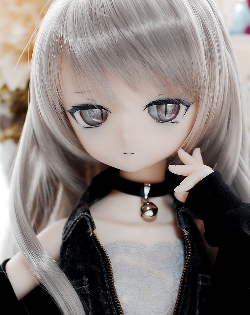 【展示】DDH-01(セミホワイト肌)カスタムヘッド+レジンアイ2組+アクセサリー1種