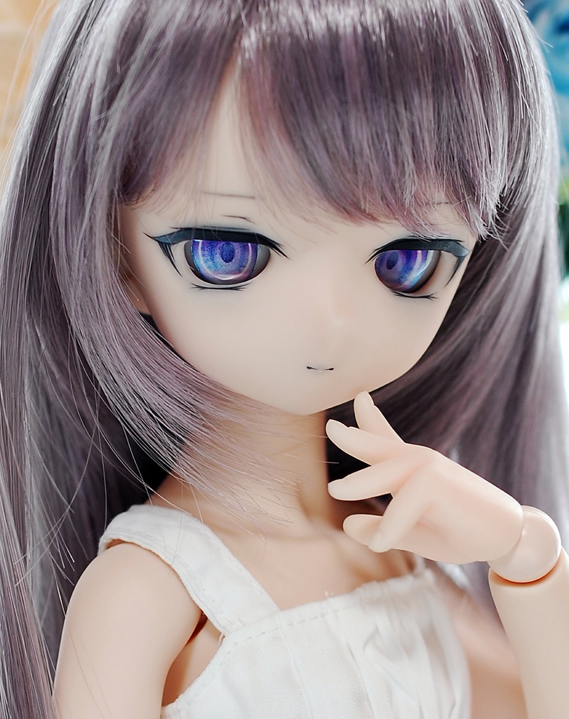 【展示】DDH-01(セミホワイト肌)カスタムヘッド+レジンアイ2組+アクセサリー1種