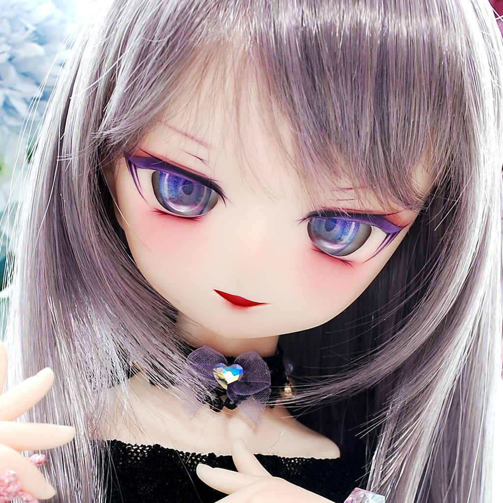 【9/28(日)20時から販売】DDH-01（セミホワイト肌）カスタムヘッド+自作レジンアイ2組+舌パーツ2組+アクセサリーセット