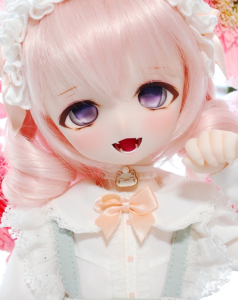 【展示】DDH-01(セミホワイト肌)カスタムヘッド+自作レジンアイ1組