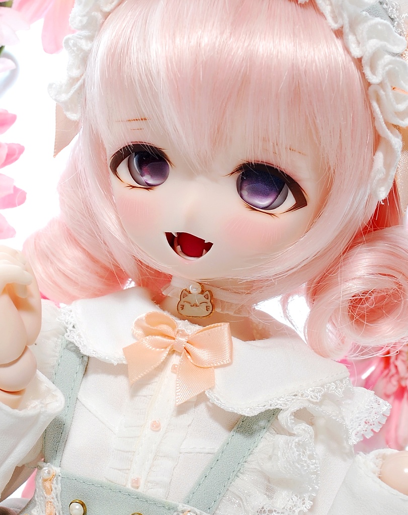 【展示】DDH-01(セミホワイト肌)カスタムヘッド+自作レジンアイ1組