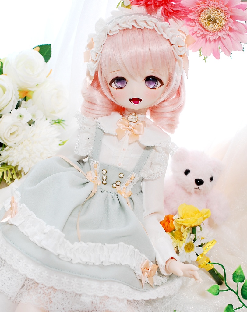 【展示】DDH-01(セミホワイト肌)カスタムヘッド+自作レジンアイ1組