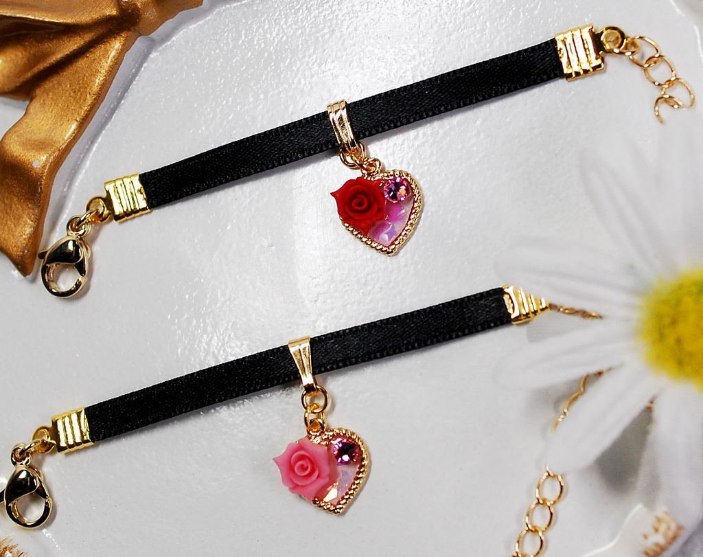 ワンポイントフラワーチョーカー