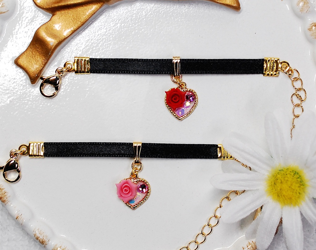 【11/9(日)20時に再販＆追加】ワンポイントフラワーチョーカー