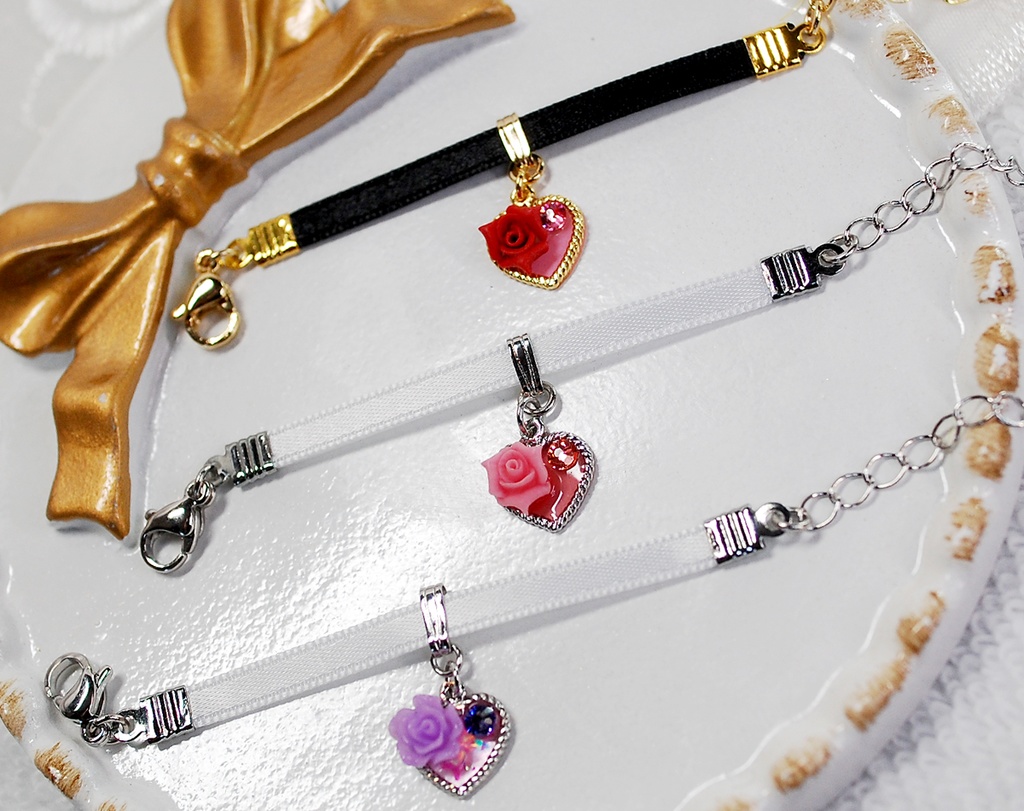 ワンポイントフラワーチョーカー