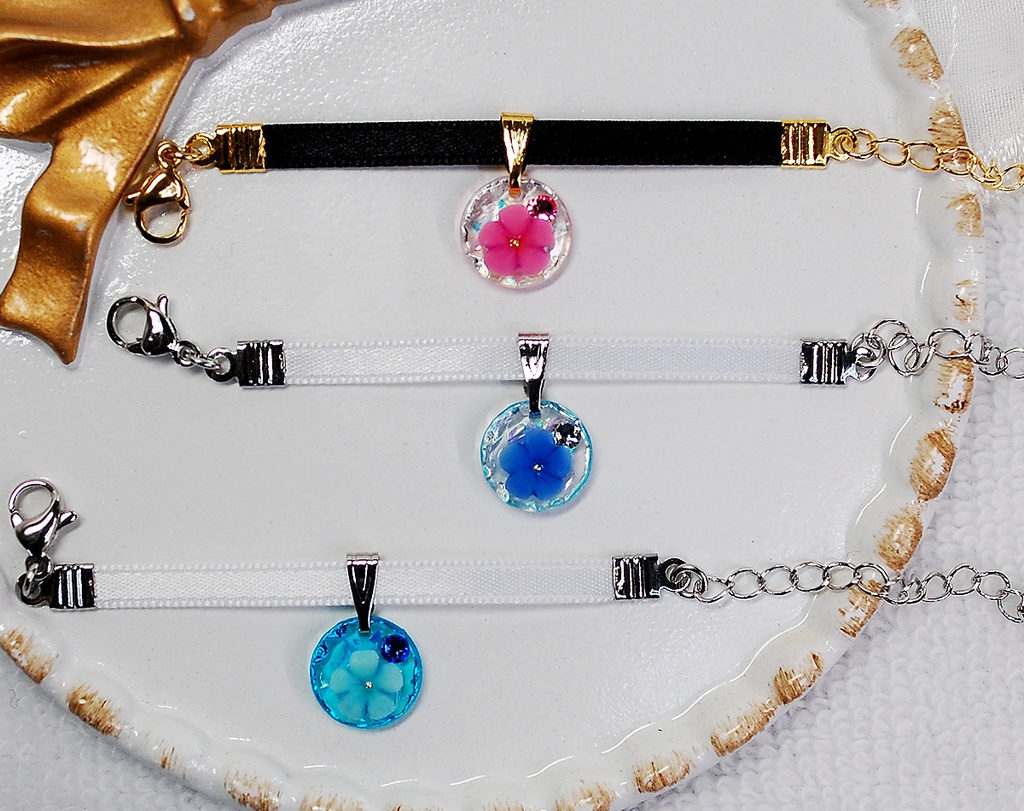 ワンポイントフラワーチョーカー