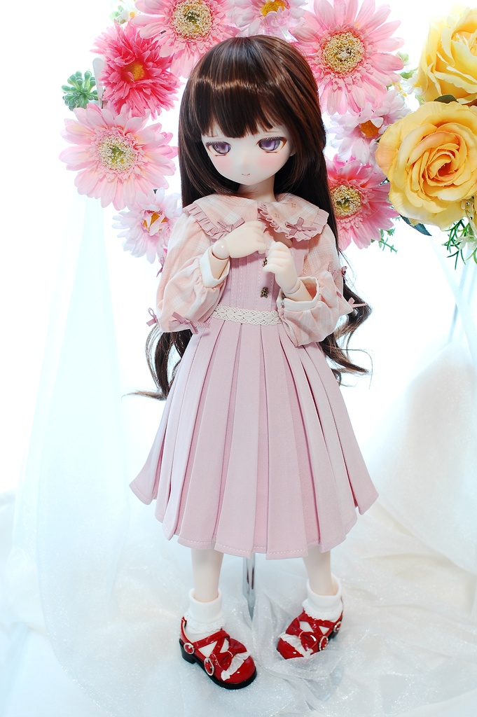 【3/1(日)20時から販売】DDH-01(セミホワイト肌)カスタムヘッド+自作レジンアイ1組