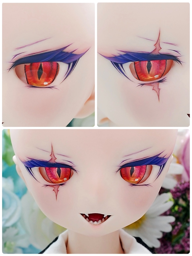 【4/12(日)20時から販売】DDH-01(セミホワイト肌)カスタムヘッド+自作レジンアイ1組