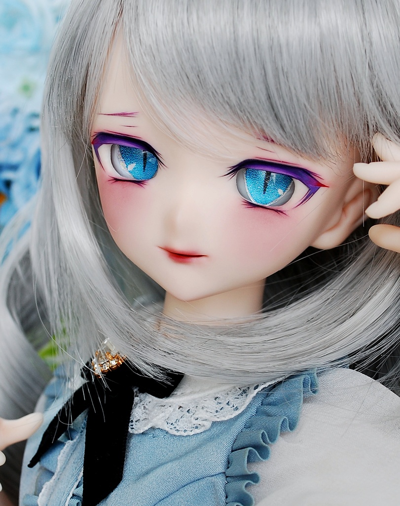 【SOLD OUT】儚い美しさ/Ephemeral Beauty DDH-10(セミホワイト肌)カスタムヘッド+自作レジンアイ+自作ブレスレット
