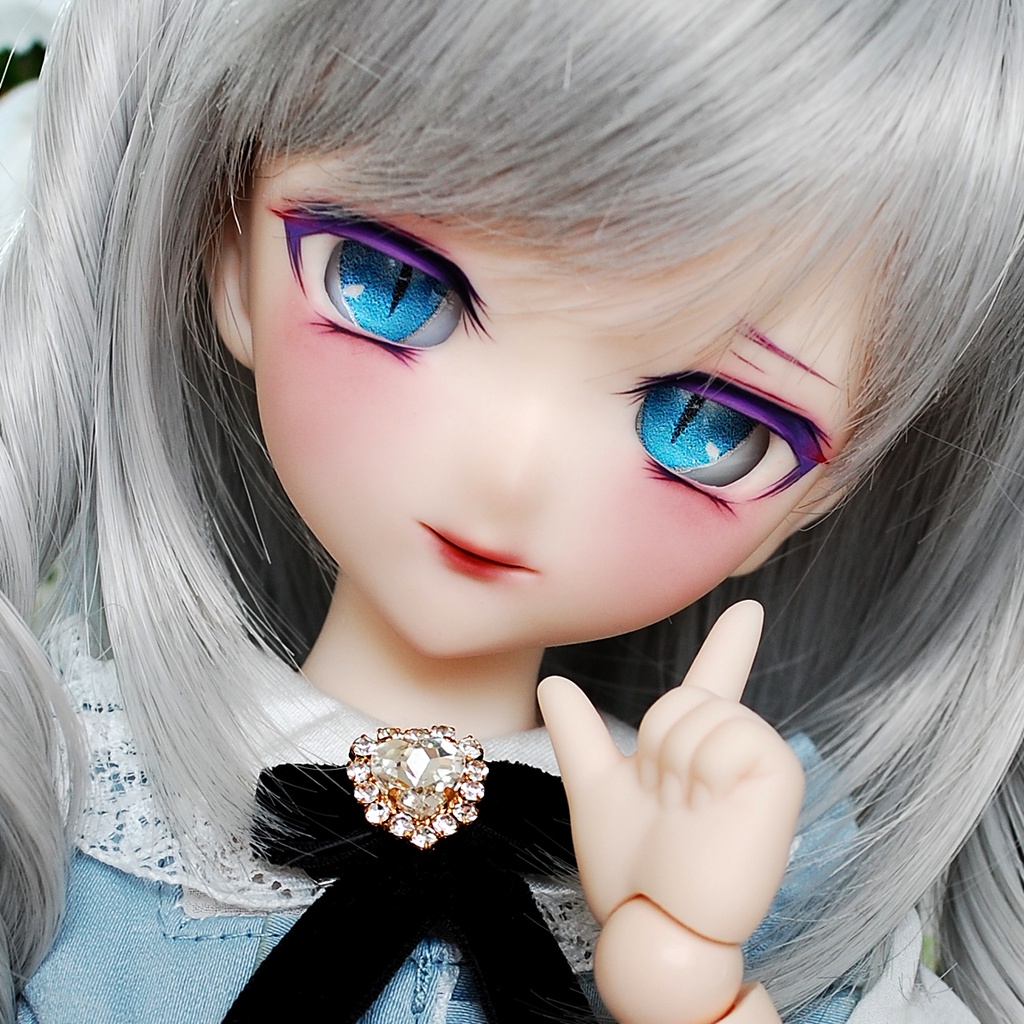【SOLD OUT】儚い美しさ/Ephemeral Beauty DDH-10(セミホワイト肌)カスタムヘッド+自作レジンアイ+自作ブレスレット