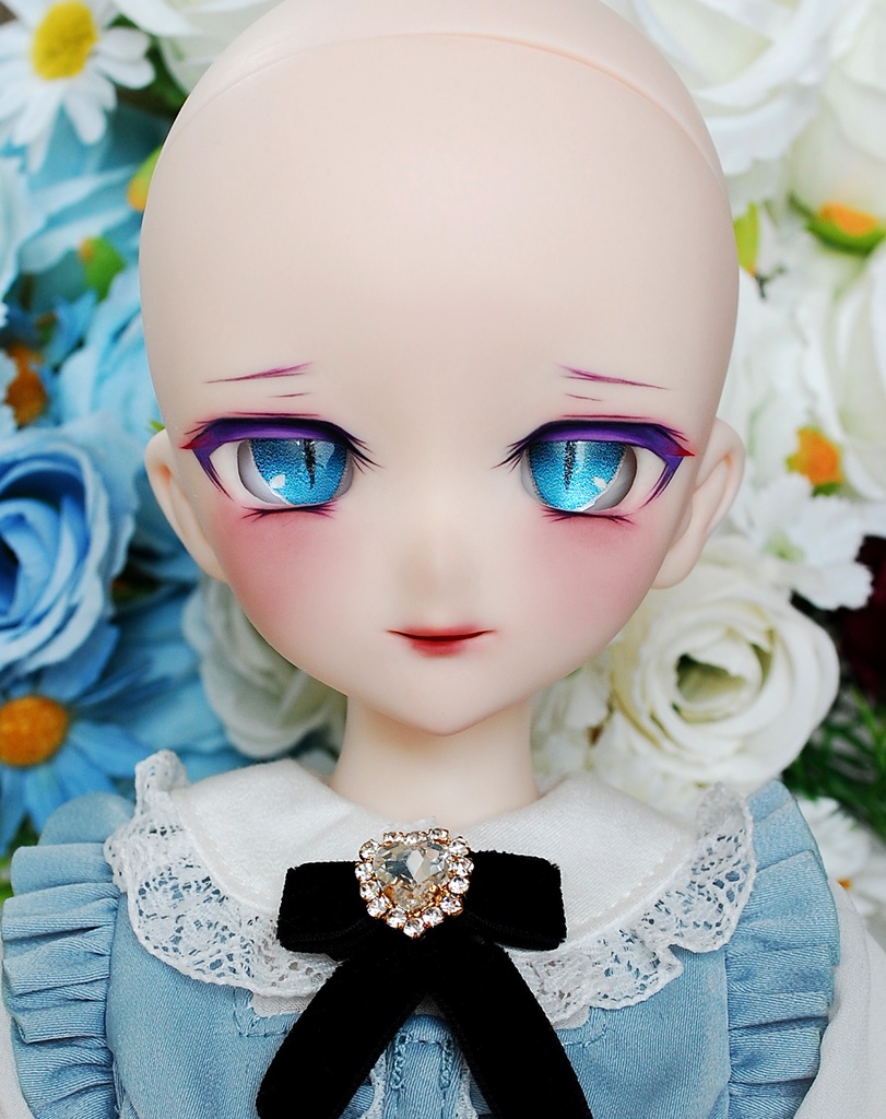 【SOLD OUT】儚い美しさ/Ephemeral Beauty DDH-10(セミホワイト肌)カスタムヘッド+自作レジンアイ+自作ブレスレット