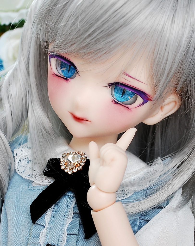 【SOLD OUT】儚い美しさ/Ephemeral Beauty DDH-10(セミホワイト肌)カスタムヘッド+自作レジンアイ+自作ブレスレット