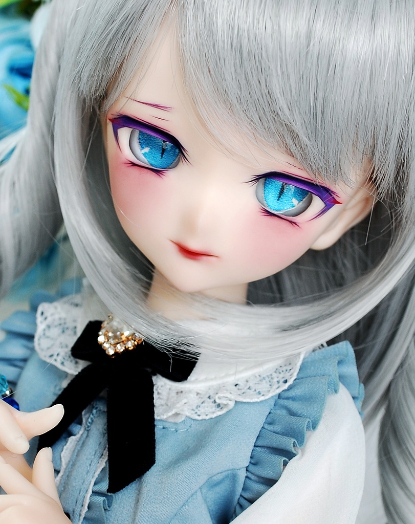 【SOLD OUT】儚い美しさ/Ephemeral Beauty DDH-10(セミホワイト肌)カスタムヘッド+自作レジンアイ+自作ブレスレット
