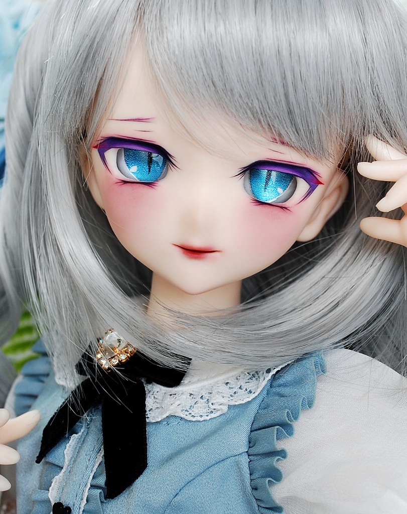 【SOLD OUT】儚い美しさ/Ephemeral Beauty DDH-10(セミホワイト肌)カスタムヘッド+自作レジンアイ+自作ブレスレット