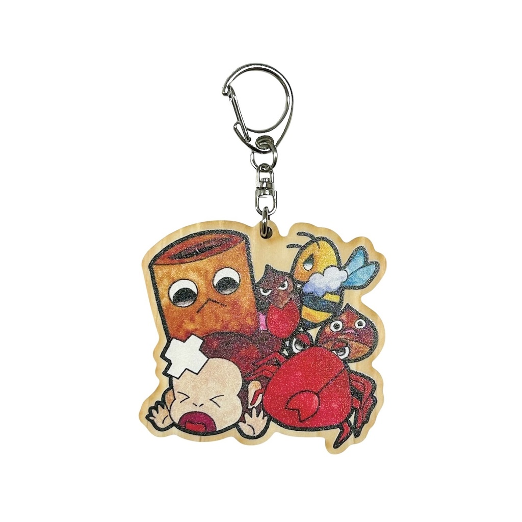 【ウッドキーホルダー】さるかに合戦