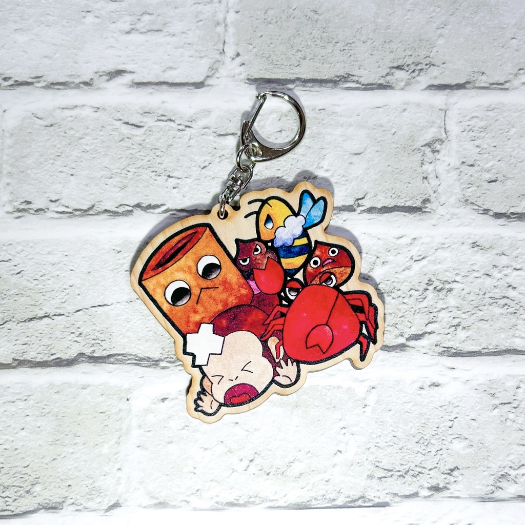 【ウッドキーホルダー】さるかに合戦