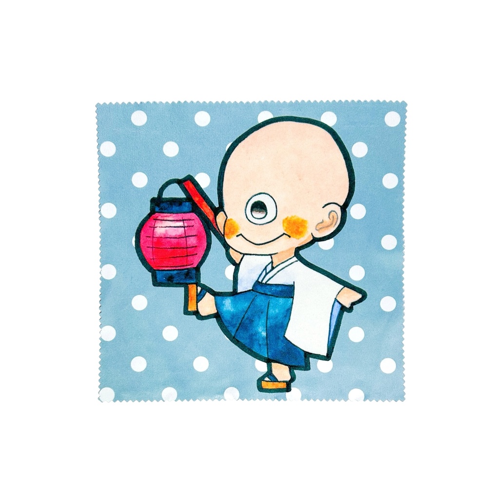 【メガネ拭き&缶バッジ セット】一つ目小僧 妖怪