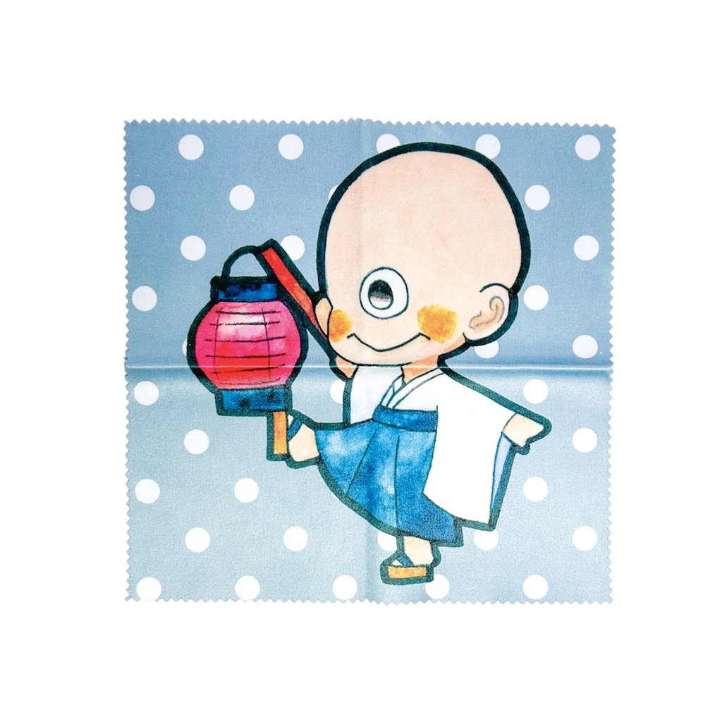 【メガネ拭き&缶バッジ セット】一つ目小僧 妖怪