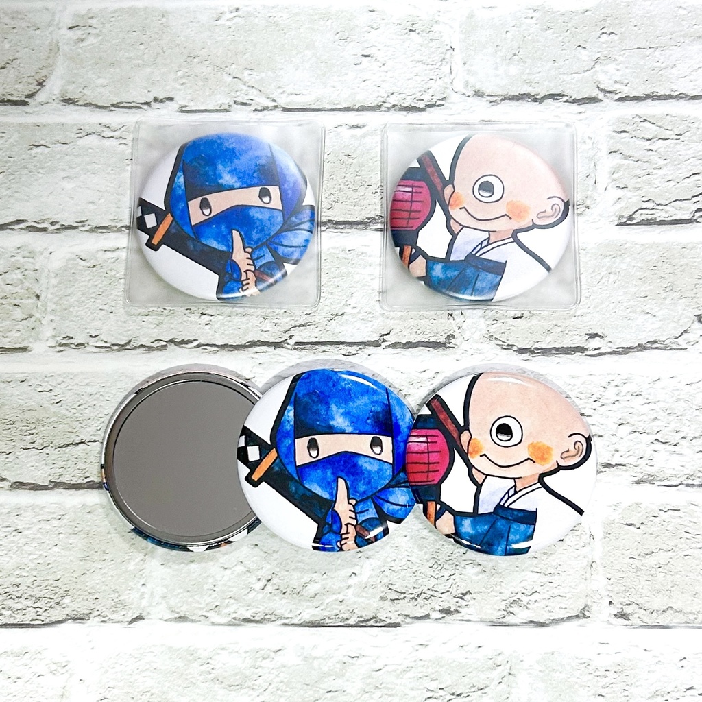 【缶ミラー(鏡)】忍者 一つ目小僧 妖怪