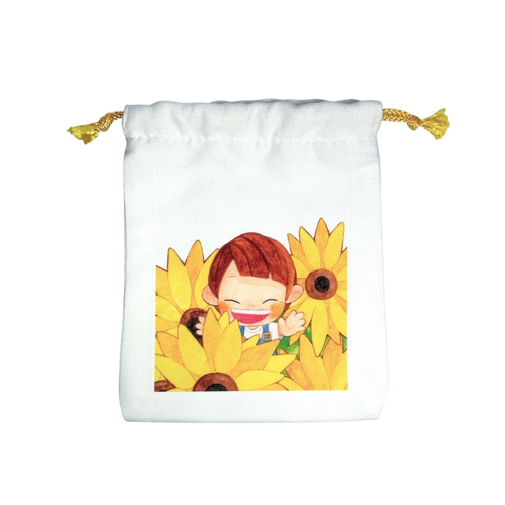 【巾着&缶バッジ セット】ひまわり 男の子 花