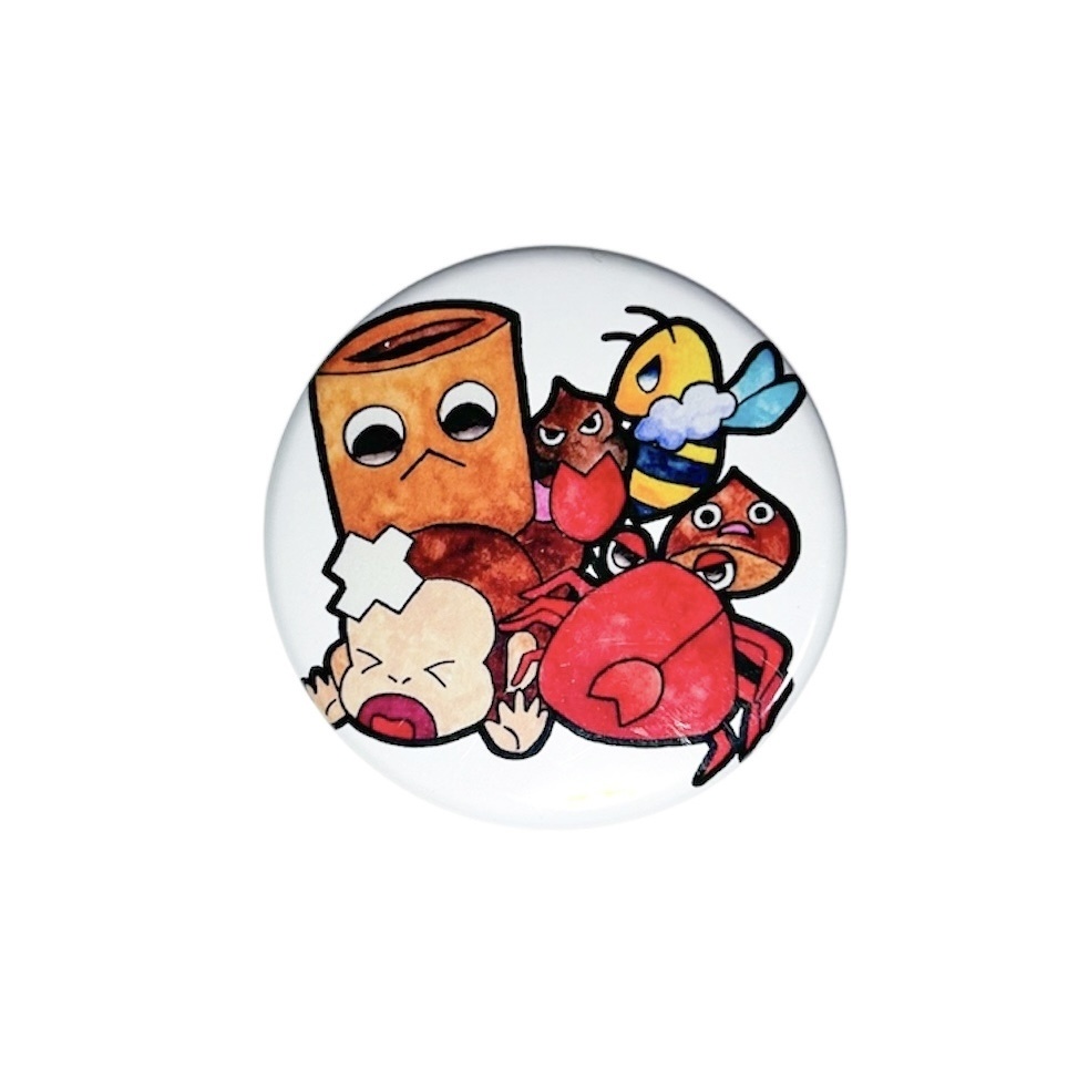 【缶バッジ】イラスト 水彩 アナログ