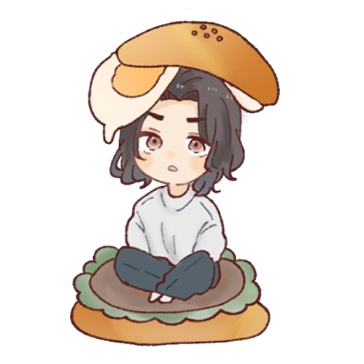 ばじふゆ　アクリルキーホルダー　ハンバーガー