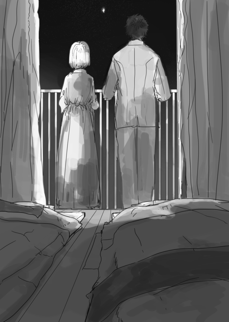 北極星輝く海辺で