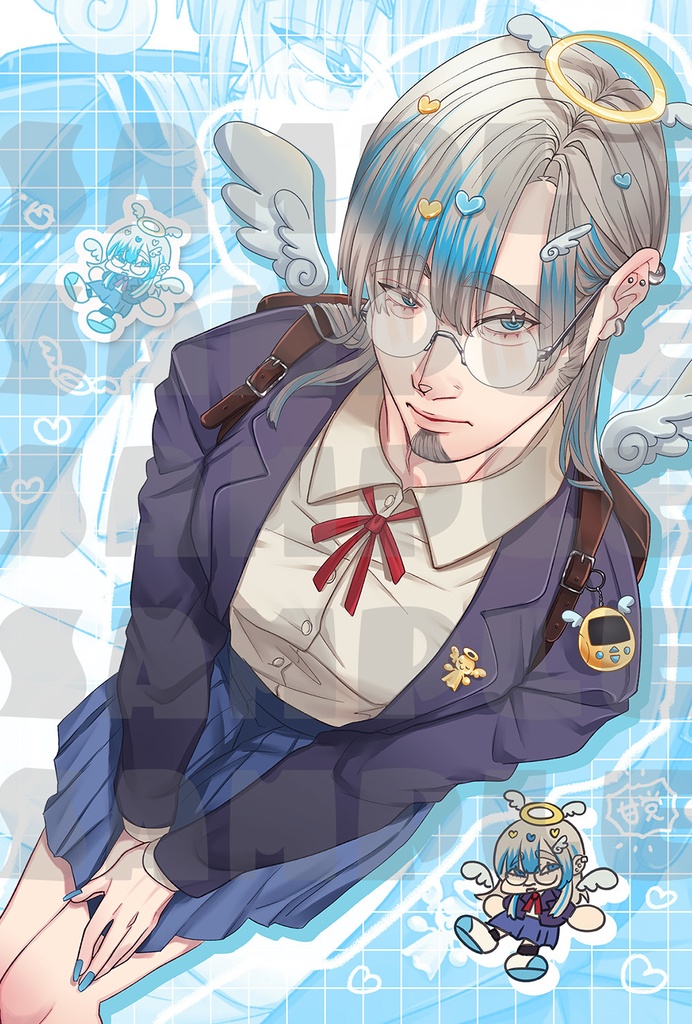 髭ギャルポストカード