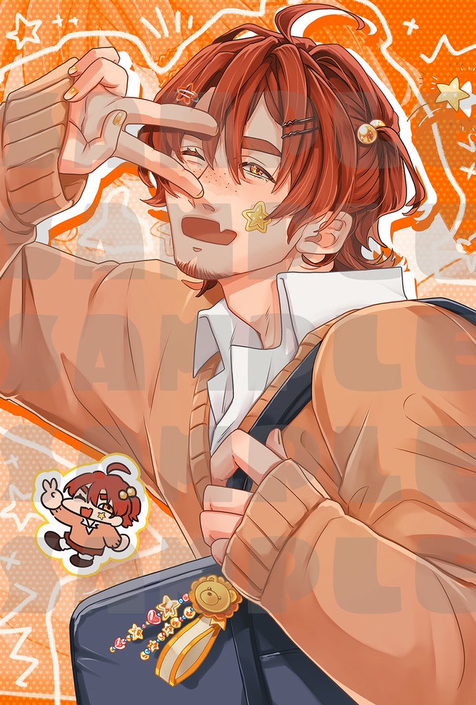 髭ギャルポストカード