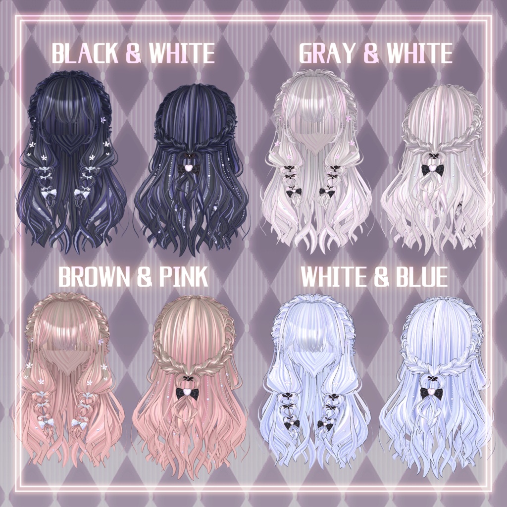 ≪5アバター対応≫ AQUAVIT HAIR ≪VRC想定≫