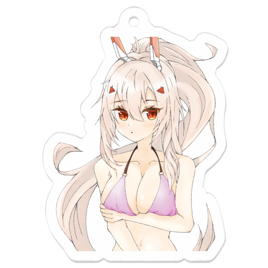 綾波のアクリルキーホルダー　水着ver.