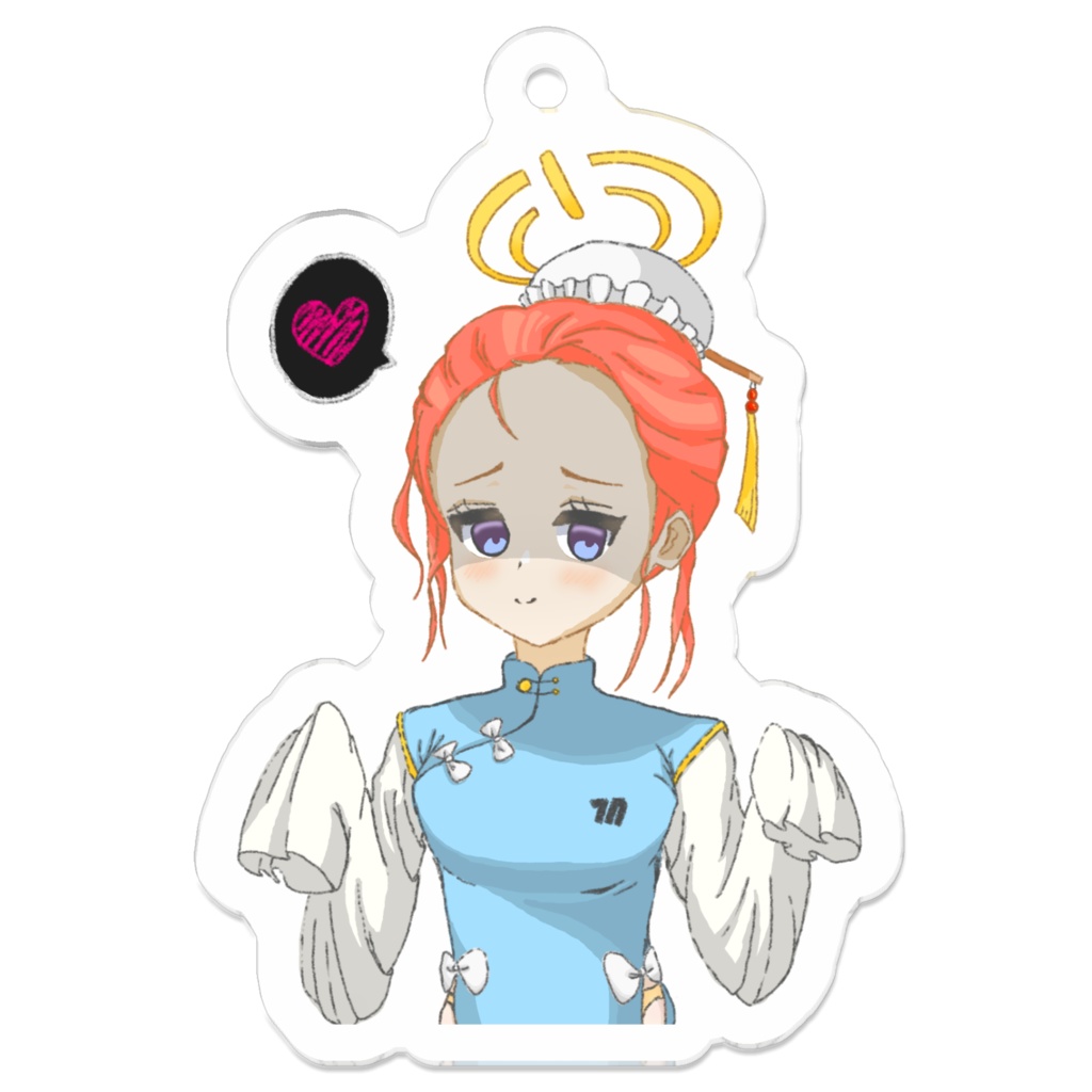 ユズのアクリルキーホルダー　チャイナ服-ヤンデレver.