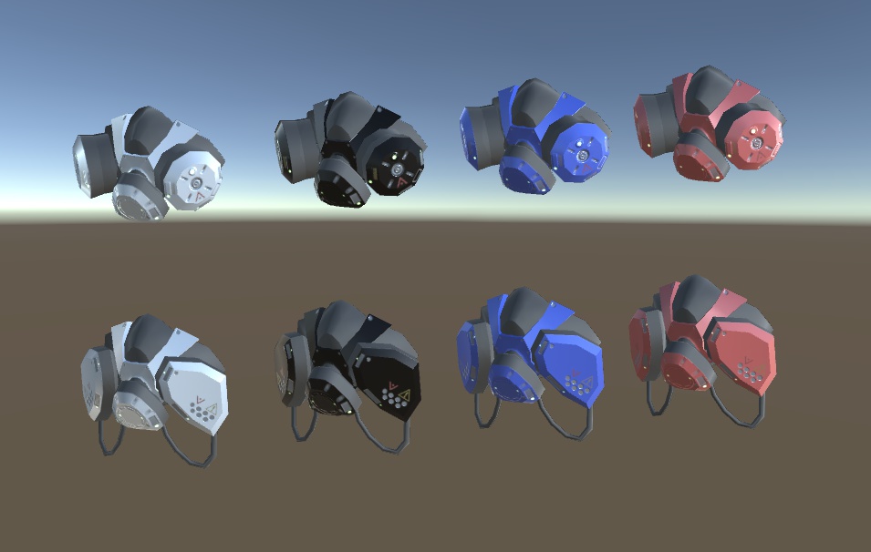 サイバーパンク風ガスマスク(VRChat向けアクセサリー)