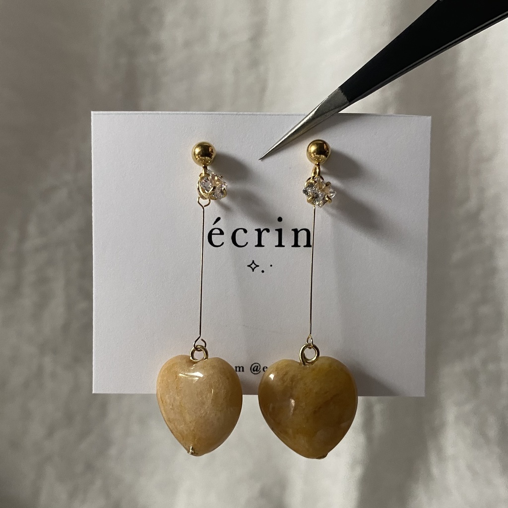 推し色 ハートピアス