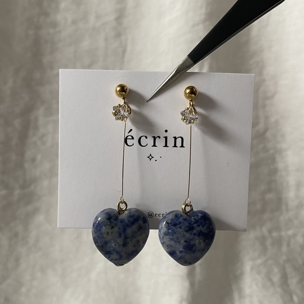 推し色 ハートピアス