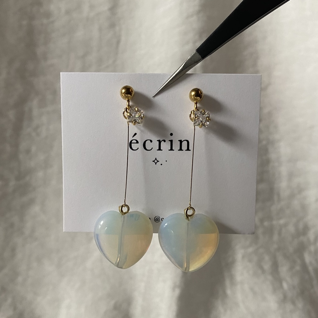 推し色 ハートピアス