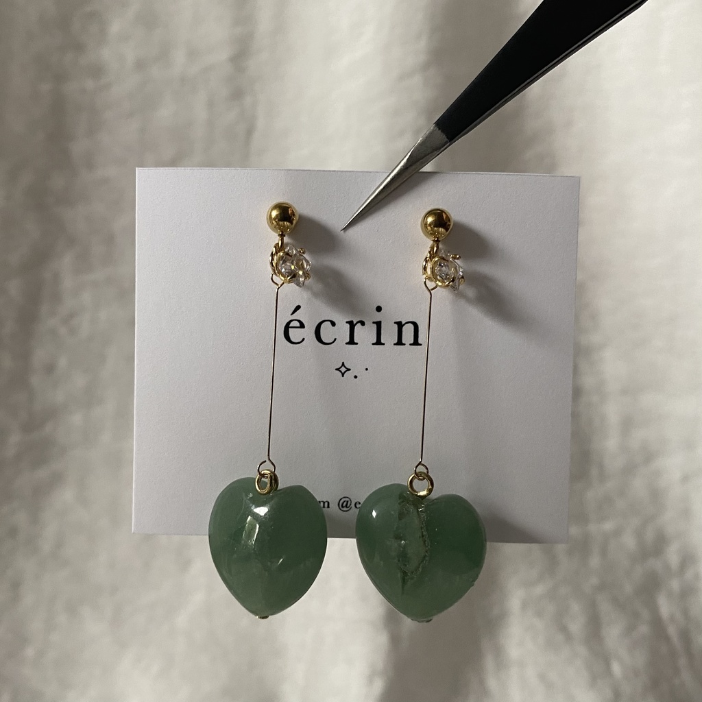 推し色 ハートピアス