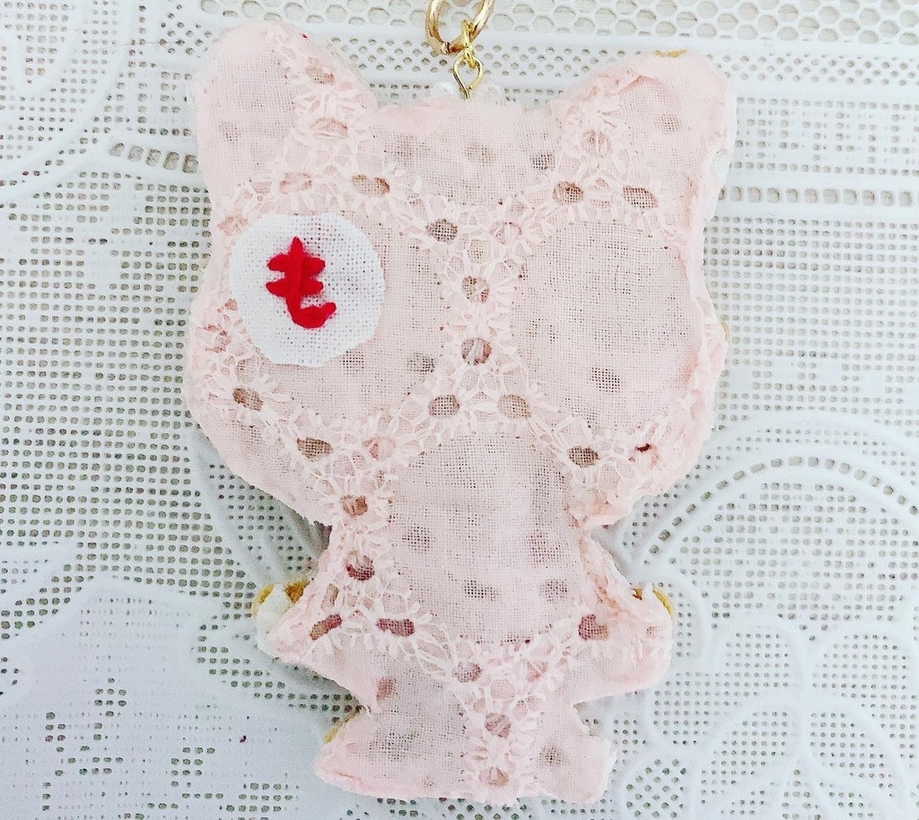 刺繍キーホルダー★flower bear