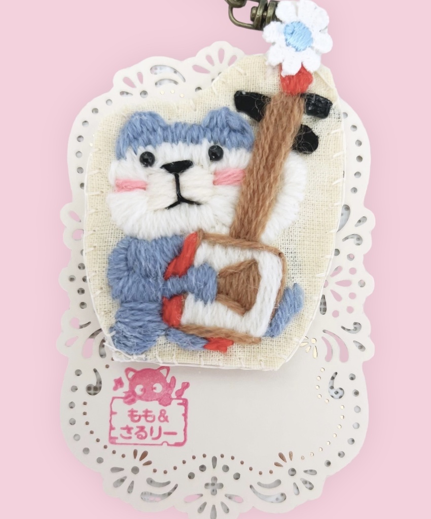 三味線猫のキーホルダー