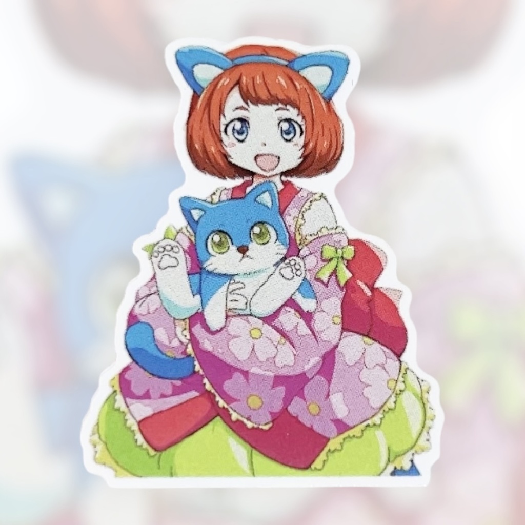 ミニシール「もも＆さるりー」4センチ