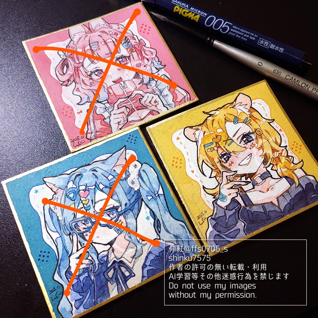 原画通販ページ(コミティア描き下ろし色紙)