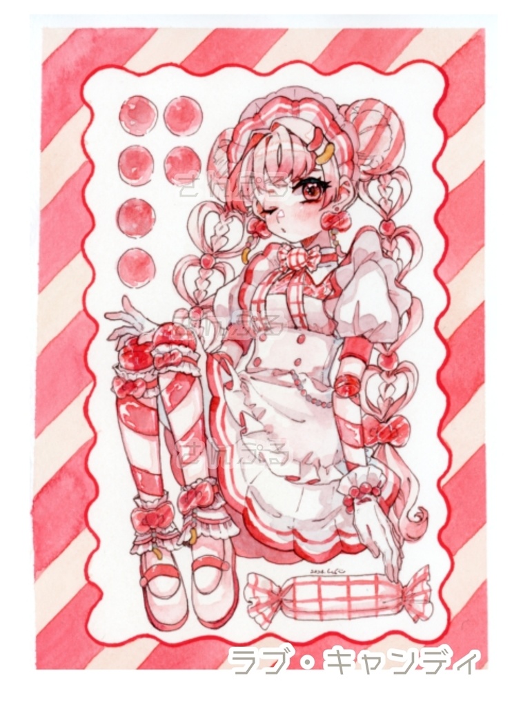 透明水彩イラストポストカード【2026年制作】