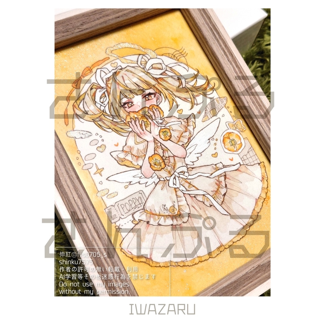 額入り・透明水彩原画各種(ATC、豆色紙、L版)