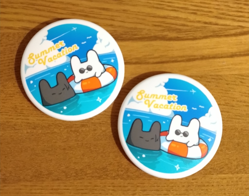うさGEGO缶バッジ～夏休み～
